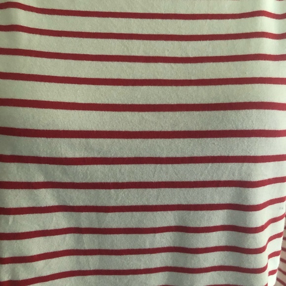 J. Crew Ivory/Cream and Red Striped Long Sleeve Shirt! - Picture 5 of 5